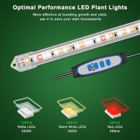 Kullsinss Grow Lights For Indoor Plants 16 In Full Spectrum Plant Grow Light Strips With Upgrade Timer 6 12 16 Hrs 5 Dimmable