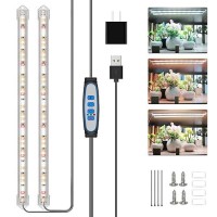 Kullsinss Grow Lights For Indoor Plants 16 In Full Spectrum Plant Grow Light Strips With Upgrade Timer 6 12 16 Hrs 5 Dimmable