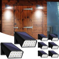 Guyulux Solar Lights Outdoor With Lights Reflector&2 Lighting Modes, Solar Security Spot Lights 90?Adjustable, Ip65 Waterproof Solar Powered Wall Lights For Garden/Patio/Yard/Deck/Pool Area, 8-Pack