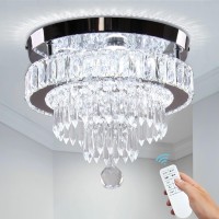 Dimmable Crystal Chandeliers 118 Led Flush Mount Modern Ceiling Light Fixtures For Bedroom Dining Room Hallway 2700K4000K6