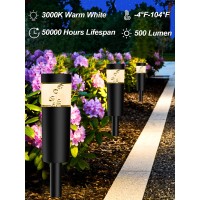 Doreio 5W Low Voltage Landscape Pathway Lights With Connectors 12V Outdoor Landscape Lighting Led Bollard Path Lights Wired Ip65