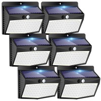 Peasur Solar Outdoor Lights, [138 Led/6 Packs] Solar Motion Sensor Security Lights With 3 Lighting Modes Wireless Solar Wall Lights Waterproof Solar Powered Lights For Garden Fence Yard Deck Garage