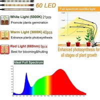 Frgrow Grow Lights For Indoor Plants Full Spectrum Led Plant Grow Lights 3000K5000K660Nm Full Spectrum Plant Growing Lamps