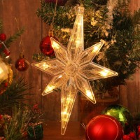 Uonlytech Christmas Star Window Light, Led Star Hanging Christmas Lights With Suction Cup Battery Operated Bethlehem Star Light For Xmas Tree Party Decor