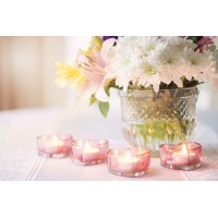 Pritogo Tea Lights Plastic Case Diameter 3.8 X 2.5 Cm Soot-Free Burning Time 8 Hours (Pack Of 300) White