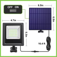 Lightonight Solar Lights Outdoor High Lumen Solar Powered Flood Lights Dusk To Dawn Led Solar Security Wall Lights With 164Ft