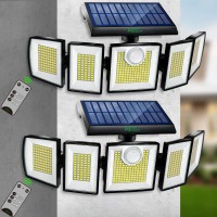 Mdcmdcm 2023 Newest Solar Outdoor Lights Motion Sensor Waterproof - 416 Leds 3000 Lumens Super Bright Solar Flood Security Light For Porch Yard Patio Garage