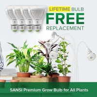 Sansi Led Grow Lights For Indoor Plants 600W Full Spectrum Clipon Gooseneck Grow Light With Ceramic Tech 40W Power Plant Ligh