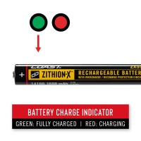 Coast Zx555 Zithionx Liion Rechargeable Battery For The G24 G25 G26 G32 And G34 Led Flashlights Black