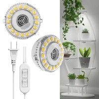 Sansi Led Puck Grow Light 10W 150 Watt Equiv Full Spectrum 2Head Lamp For Plants With Ceramic Tech Hanging Lights With Ono