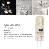 Naroote G4 Led Bulb, Light Bulbs Led 10 Pcs Ac 110V For Courtyard (White Light 6000K)