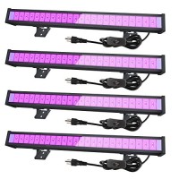 Faishilan 4 Pack Led Black Light Bar,16.5In 24W Blacklight Bar With Ip65 Waterproof Blacklights, Glow In The Dark Party For Indoor And Outdoor Stage Lighting, Halloween, Body Paint