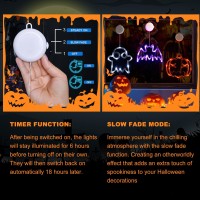 Lolstar Halloween Decorations 3 Pack Orange Pumpkin White Ghost Purple Bat Halloween Window Lights With Suction Cup Battery O