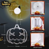 Lolstar Halloween Decorations 3 Pack Orange Pumpkin White Ghost Purple Bat Halloween Window Lights With Suction Cup Battery O