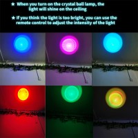 3D Galaxy Crystal Ball Lamp 315 Inch K9 Crystal Ball Night Light With Wooden Base 16 Colors Changing Light With Dimmable Remote