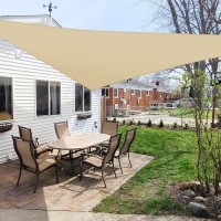 Windscreen4Less Triangle Sun Shade Sail Outdoor Canopy Cover Uv Block For Backyard Porch Pergola Deck Garden Patio Sand 18 X