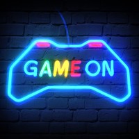 Game On Neon Sign For Game Room Decor Aclorol Gaming Gamer Neon Sign For Wall Decor Men Cave Teen Boy Room Usb Powered Led Game