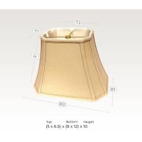 Royal Designs Inc Rectangle Cut Corner Lamp Shade Bso71012Lnbg2 65 X 12 X 10 Linen Beige Set Of 2