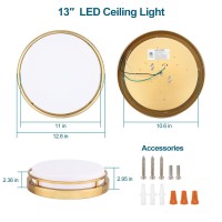 Xbuyee 2Pack Led Flush Mount Ceiling Light Fixture 13 20W 300040005000K Color Selectable Dimmable Ceiling Lamp For Kitchen