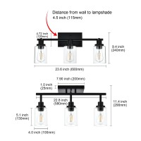 Melucee 3 Light Bathroom Vanity Light Black Track Lighting Fixtures Ceiling Vanity Lighting Fixtures With Rotatable Track Head