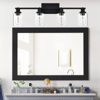 Melucee 4 Light Track Lighting Kit Bathroom Light Fixtures Matte Black Ceiling Spotlight Fixture For Hallway Foyer Bath Storage