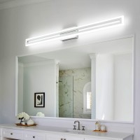 Solfart Led Bathroom Vanity Light Fixtures 48 Inch Vanity Lights In Brushed Nickel For Bathroom Lighting 6000K