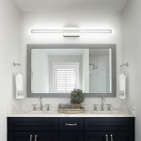 Solfart Led Bathroom Light Fixtures Over Mirror 401 Inch Vanity Lights For Bathroom Bathroom Light 6000K Nickle