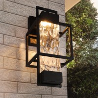 Partphoner Modern Outdoor Light Fixture Dusk To Dawn Outdoor Lighting 15 H Exterior Wall Sconce Waterproof Porch Light Outsi