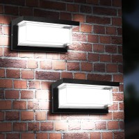 Outdoor Wall Light With Led Beads 1800Lm Modern Experience Lights Fixture For House 6000K Matte Black Outdoor Porch Light Wall M