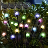 Solar Lights Outdoor Waterproof, Swaying Solar Garden Lights Firefly Lights Decorative Outdoor Lights Yard Lights, Dancing Fireflies Lights For Path Fence, Swaying When Wind Blows