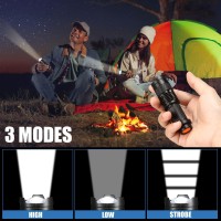 20 Pieces Led Flashlight Torch Mini 3 Mode Tactical Flashlights Small Water Resistant Pocket Flash Light Tactical Lamp Adjustabl