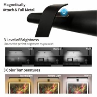 Wireless Picture Lights 16Inch With Remote Rechargeable Battery Led Painting Light For Art Display Wall Picture Lamp Metal Body