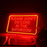 Planzo Please Dont Do Coke In The Bathroom Red Led Neon Sign Usb Home Bedroom Bathroom Game Room Bar Store Wall Decor Sign Birt