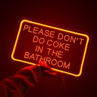 Planzo Please Dont Do Coke In The Bathroom Red Led Neon Sign Usb Home Bedroom Bathroom Game Room Bar Store Wall Decor Sign Birt