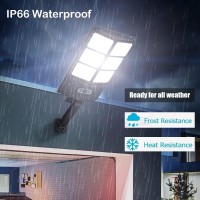 150W Solar Lights Outdoor Waterproof, 8000Lm Led Solar Flood Lights Outdoor Motion Sensor With Remote, 3 Modes Solar Lights For Outside Yard, Garden, Path & Parking Lot (2Pcs)