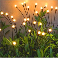 Tonulax Garden Lights - New Upgraded Solar Swaying Light, Sway By Wind, Outdoor, Yard Patio Pathway Decoration, High Flexibility Iron Wire & Heavy Bulb Base, Warm White(6 Pack)