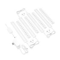 Eshine 4 Pack 12 Inch White Smart Dimmable Led Under Cabinet Lighting Kit Compatible With Alexa Google Cool White 6000K