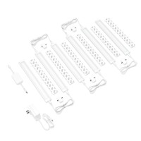 Eshine 6 Pack 12 Inch White Smart Dimmable Led Under Cabinet Lighting Kit Compatible With Alexa Google Warm White 3000K