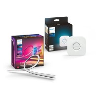 Philips Hue 2427 Pc Monitor Smart Led Light Strip With Bridge White And Color Ambiance Control With Hue App Works With