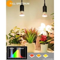 Dommia Grow Light Bulbs Full Spectrum Plant Light For Indoor Plants Gu10 Led Grow Lights Plant Light Bulbs 3 Counts Sunlike S