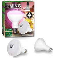 Dommia Grow Lights For Indoor Plants 61012H Timer Smart Grow Light Bulbs Br30 Full Spectrum Led Plant Light Bulb 120W Equival