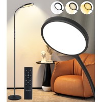 Led Floor Lamps For Living Room, Bright Modern Reading Floor Lamp With Stepless Adjust Color Temperatures & Brightness, Standing Lamp With Rf Remote & Touch Control(Pink)