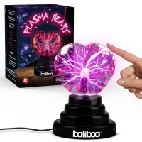 Baliboo Plasma Ball Heart Shaped Light 4 Touch Activated Valentine Gift Usb Cable Or Battery Powered Magical Interactive M