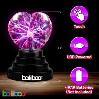 Baliboo Plasma Ball Heart Shaped Light 4 Touch Activated Valentine Gift Usb Cable Or Battery Powered Magical Interactive M