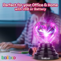 Baliboo Plasma Ball Heart Shaped Light 4 Touch Activated Valentine Gift Usb Cable Or Battery Powered Magical Interactive M