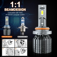 Description 9005 High Beam 9006 Low Beam LED Light Bulbs Super Bright LED Headlight Bulb 360 Degree Adjustable Beam Angle 60Wset 20000LMset 6000K White Feature Wattage 30Wbulb Lumens 20000lmset 10000lmbulb Voltage Dc932V color temperature 6000K Light sour