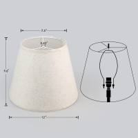 Drum Fabric Lamp Shades For Table Lamps And Floor Light Lampshades Spider Fitter 79 Top X 12 Bottom X 10 High Natural Lin