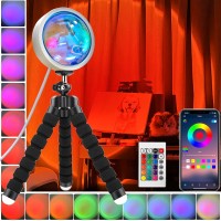 Sunset Lamp Projector Sunset Projection Lamp Wireless App Control And Remote Control Tripod Sunset Light With Multiple Colors