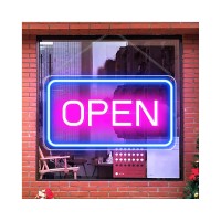 Rolanche Open Signs For Business Window 16X 9 Neon Open Sign Bright Cob Chip Led Open Sign With Onoff Switch Ul Adapter