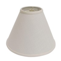 High Quality Fabric Lamp Shade Includes Brass Finish Washer Washer fitters sits on top of the harp Intended for use with customers own finial Shade measures 5 top diameter x 13 bottom diameter x 10 slant height Hardback lampshade on white styrene backing 